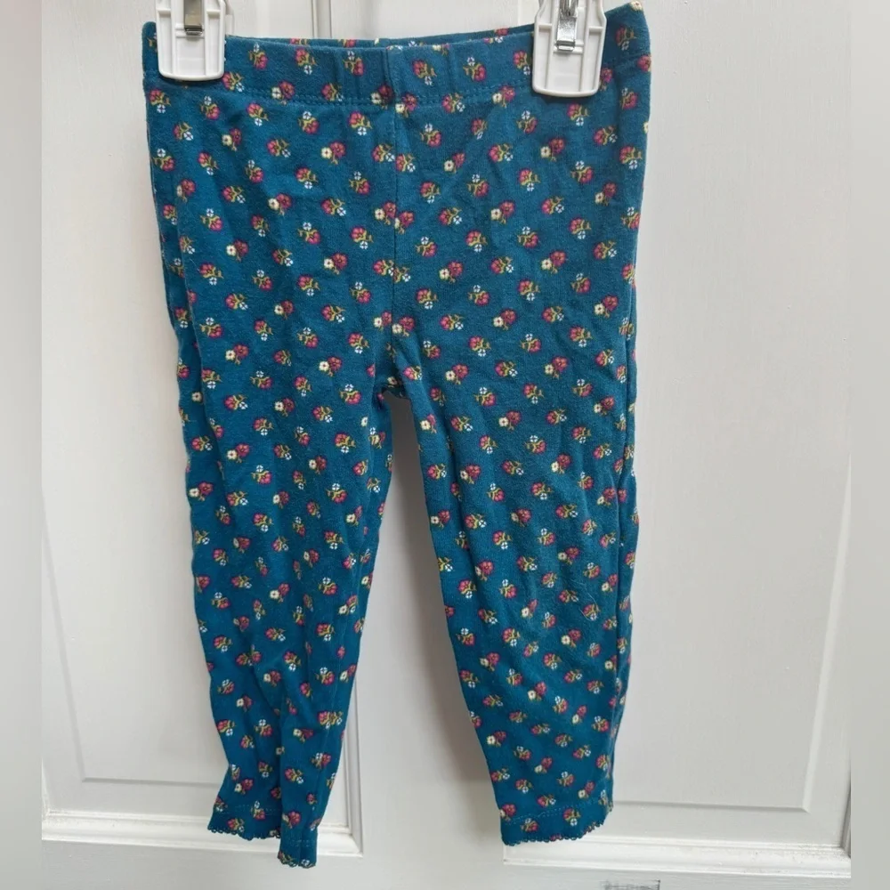 Carter's 24M Girls Blue Floral Leggings Pants
